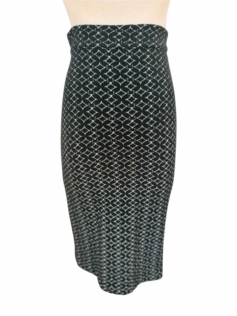 MAEVE Black and White Geometric Stretch Pencil Skirt Sz XS